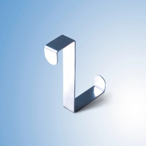 Edelstahl Türhaken aus dem 6er Set von Wenko, zur Anbringung an Türen.