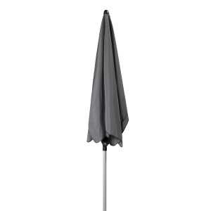 Geschlossener, anthrazitfarbener Doppler Marktschirm Active 120x180 cm mit Knickfunktion.