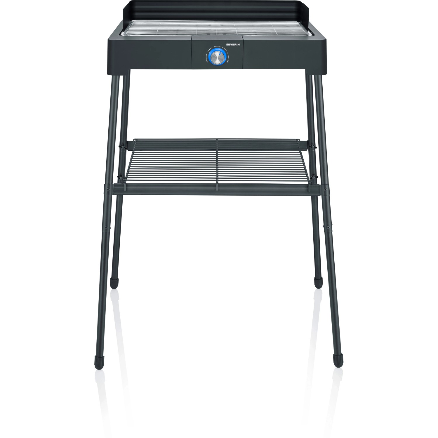 Severin Standgrill PG 8566 mit Grillrost und Ablagerost, 2300 W, für drinnen und draußen.