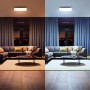 Philips Hue Aurelle LED Panel, 60x60 cm, Weiß, mit warmweißem und kaltweißem Licht in Wohnraum.