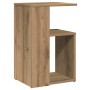 vidaXL Beistelltisch Artisan-Eiche, 36x30x56 cm, Holzwerkstoff mit Ablage.