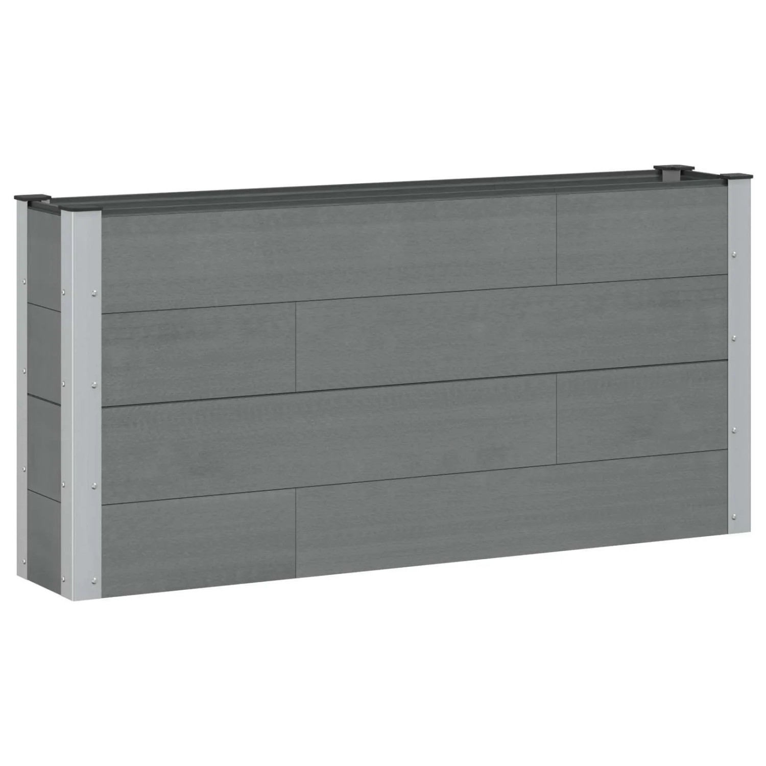 vidaXL Hochbeet Grau 150 x 30 x 72 cm 42039021