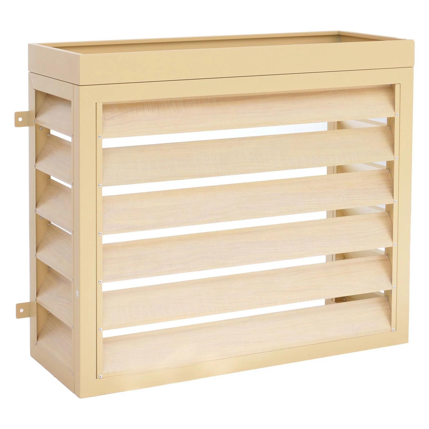 MCW Verkleidung Für Klimaanlage/Wärmetauscher O43 Metall 80x97x38cm Eiche-Optik