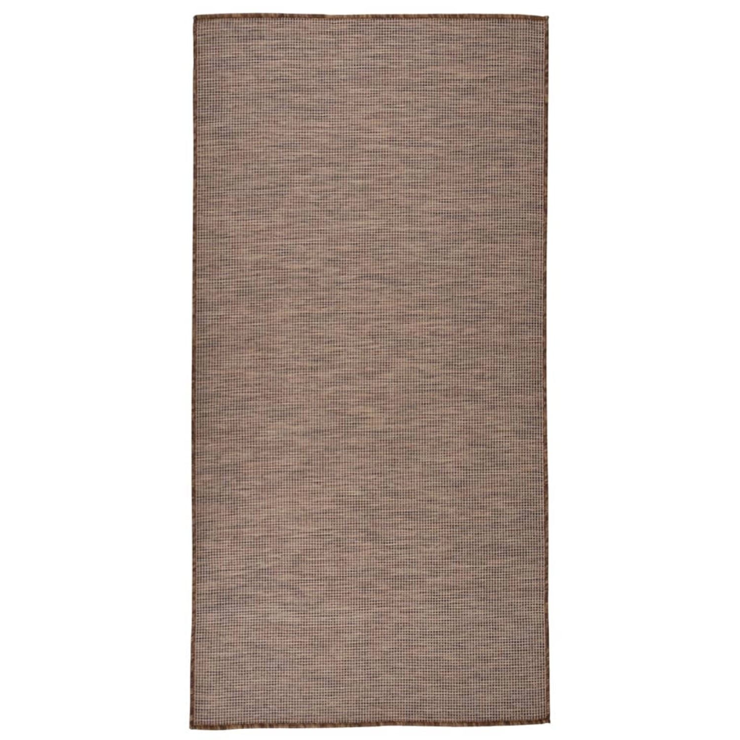 vidaXL Outdoorteppich Flachgewebe 100x200 Cm Braun 1123957 günstig online kaufen
