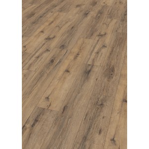 Egger Laminat NatureSense EL1007, Parkett Eiche Dunkel, Detailansicht des verlegten Bodens.