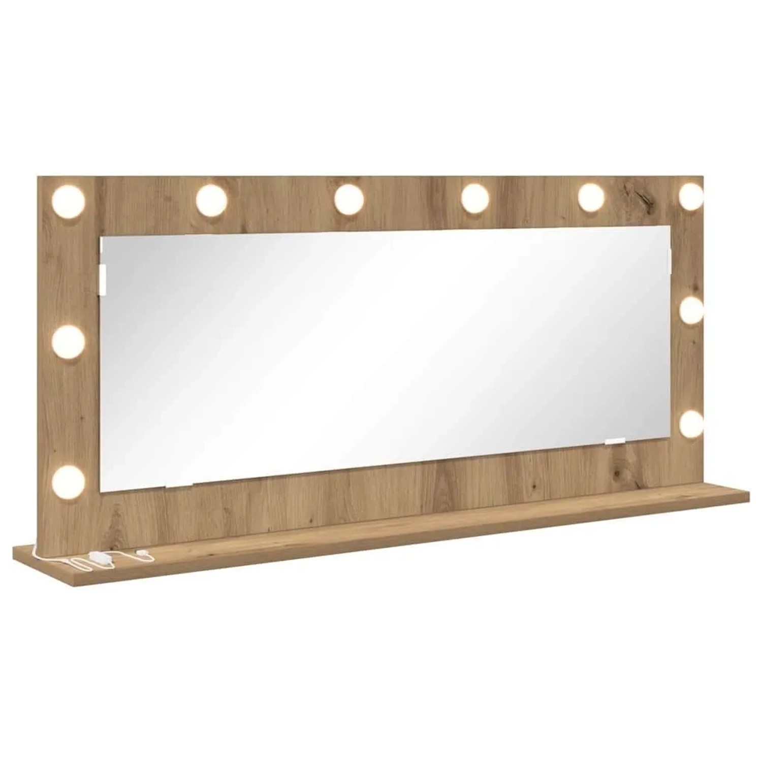 vidaXL Waschtischspiegel Rechtwinklig Artisan-Eiche 100 x 45 x 18 cm 868332