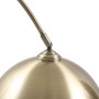 Detailaufnahme der bronzefarbenen Lindby Bogenleuchte Lennart aus Metall.