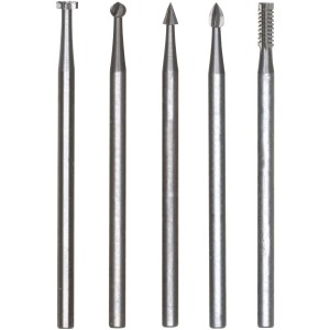 Proxxon Feinfräsersatz, 5-teilig, Wolfram-Vanadiumstahl, Zubehör für Miniaturwerkzeuge.