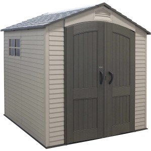 Lifetime Gerätehaus Fox, anthrazit-grau, 4,5 m², Kunststoff-Gartenhaus mit Doppeltür und Fenster.