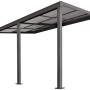 Home Deluxe Terrassenüberdachung Solis Deluxe, anthrazitfarbenes Aluminium mit Polycarbonatplatten.