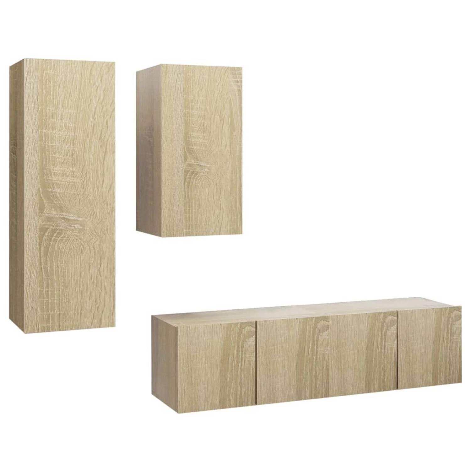 vidaXL 4-Tlg TV-Schrank-Set Sonoma-Eiche Holzwerkstoff 3079046 günstig online kaufen