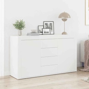 vidaXL Sideboard mit Schubladen Weiß 120 x 36 x 69 cm Holzwerkstoff 3333856