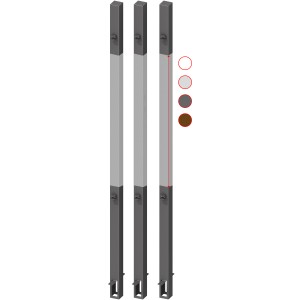 Torpfosten-Set: 3 feuerverzinkte Pfosten zum Einbetonieren für Sichtschutzzäune.