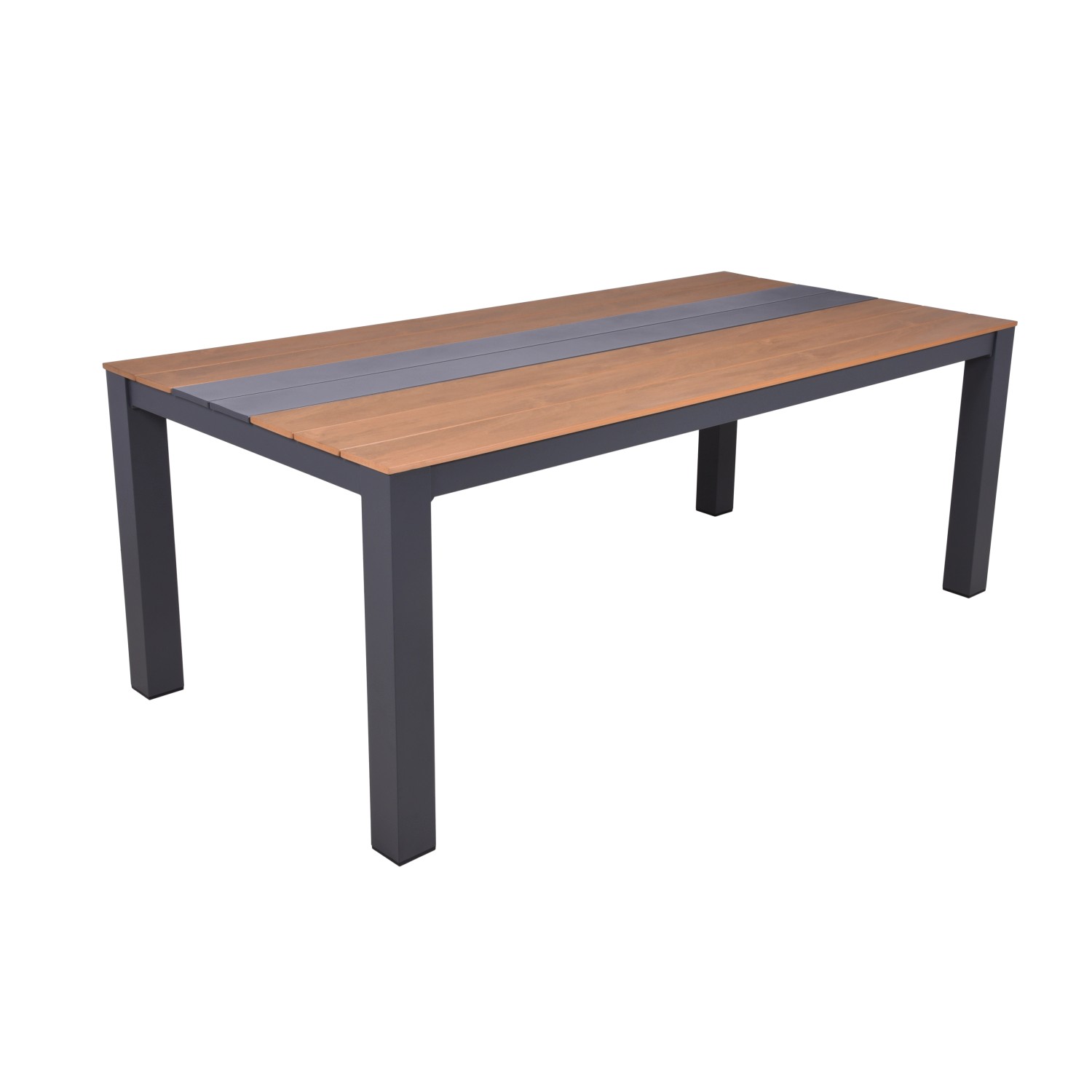 Garden Pleasure Gartentisch Silea Rechteckig Braun-Anthrazit 100 cm x 200 c günstig online kaufen