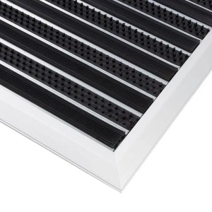 Floordirekt Fußmatte Spectral Aluminium Türmatte PVC/Bürste 54 x 83 cm