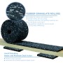 CCLIFE Terrassenpads Rolle 2m Bautenschutzmatte Gummigranulat 80x6mm Wasserdicht Rutschfest Stoßfest_2