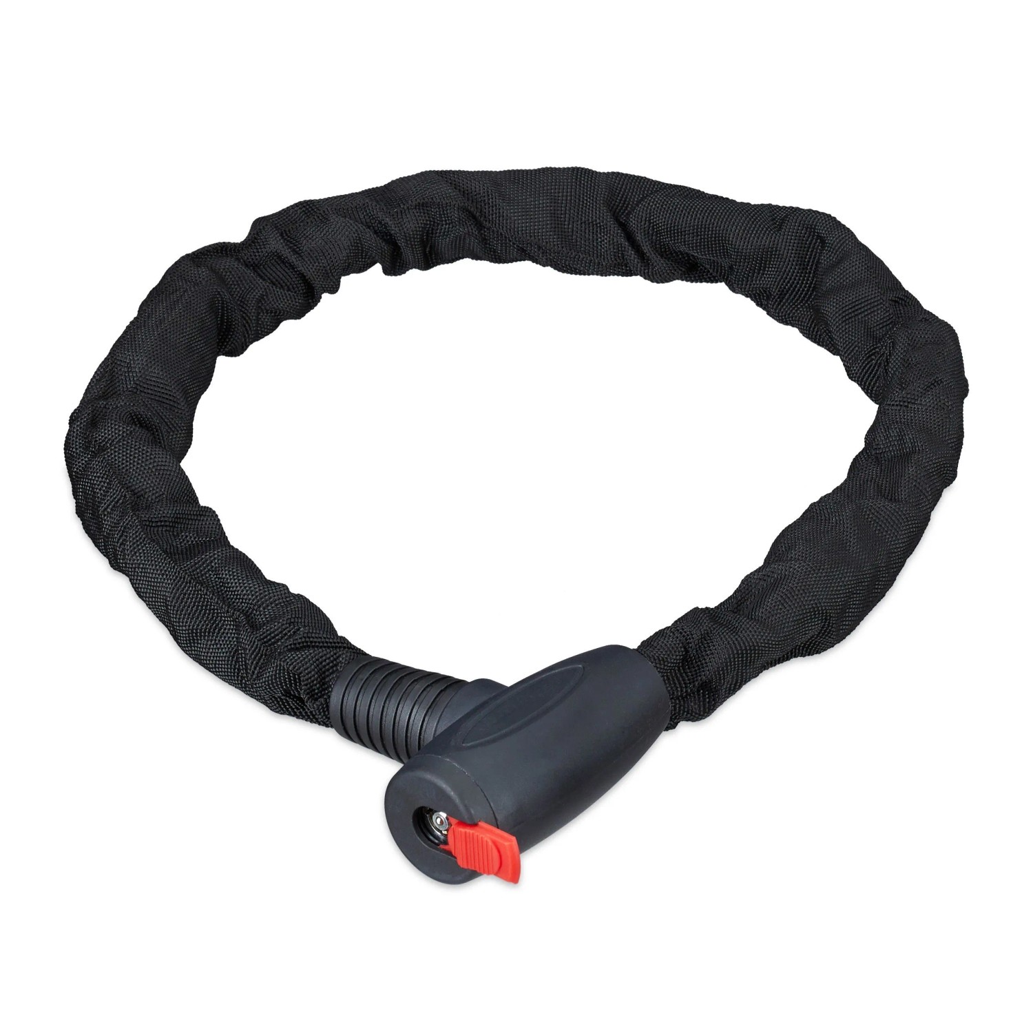 Relaxdays Kettenschloss Secure Kupfer Schwarz mit 2 Schlüsseln 100 cm 1,22 kg