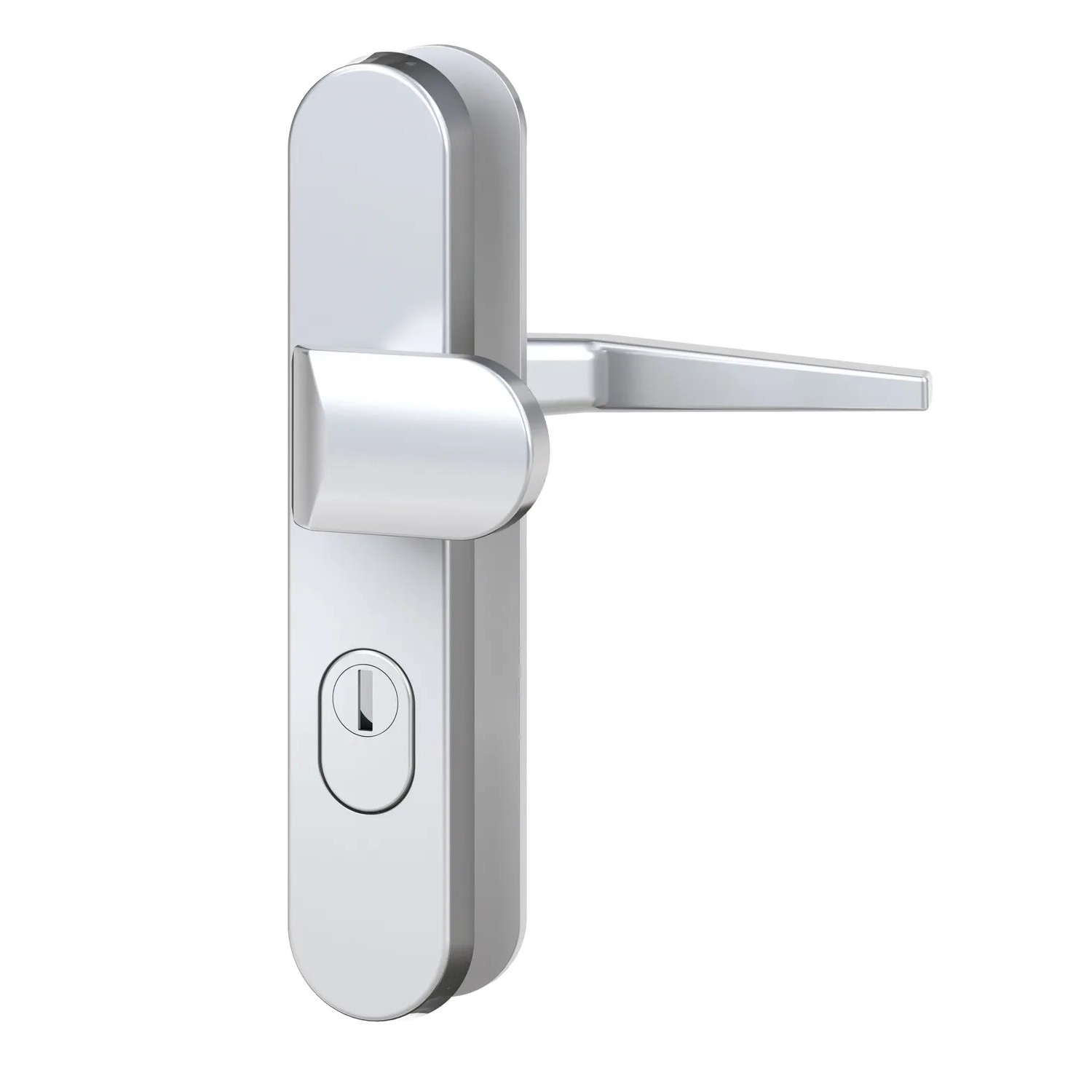 Basi - ES0 ZA - Vollmaterial-Schutzbeschlag - Alu F1 - ZA - Wechsel-Garnitur - Lochung PZ -92-10 mm - Rund - 7901-0401