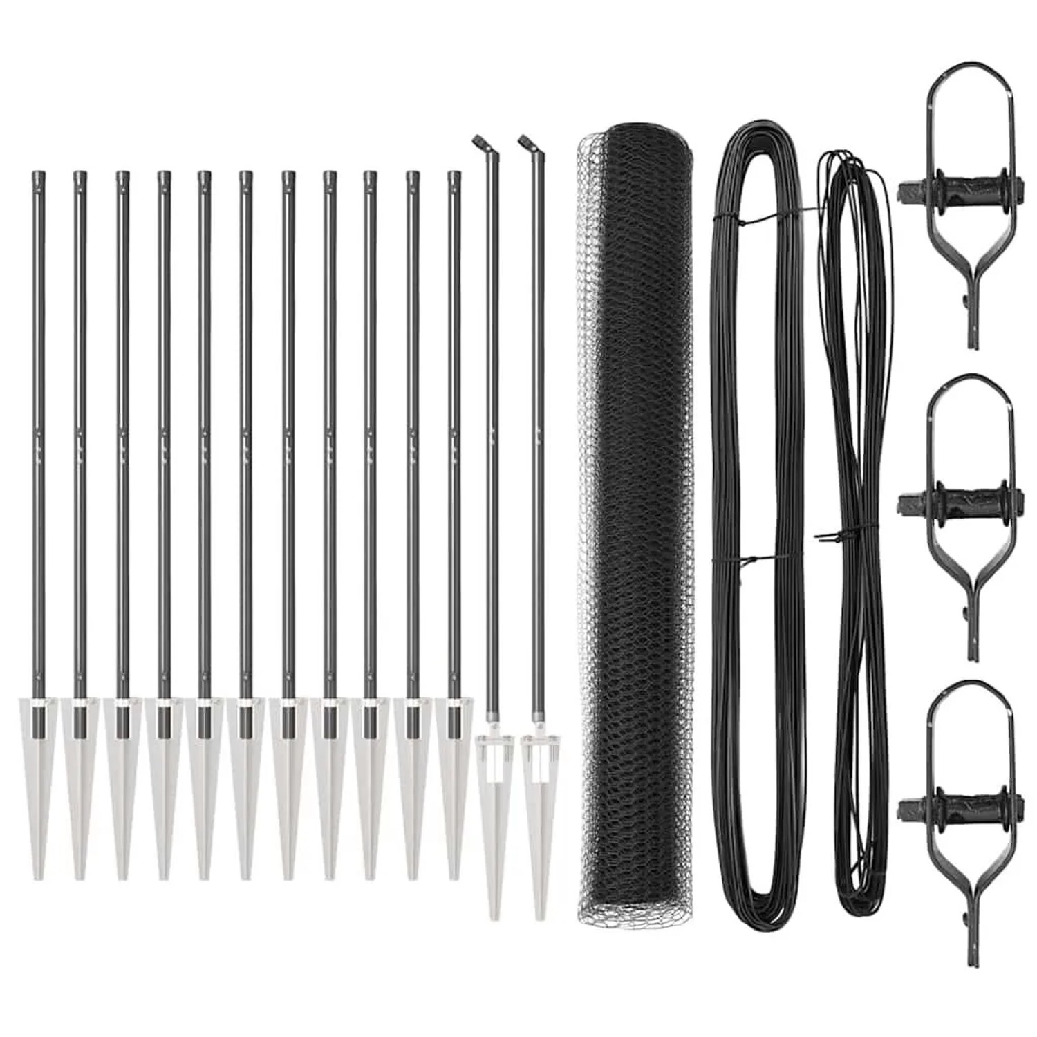 vidaXL Zaunpfosten Grau 25 x 1,2 m 25 mm Maschen Stahl 3353240 günstig online kaufen