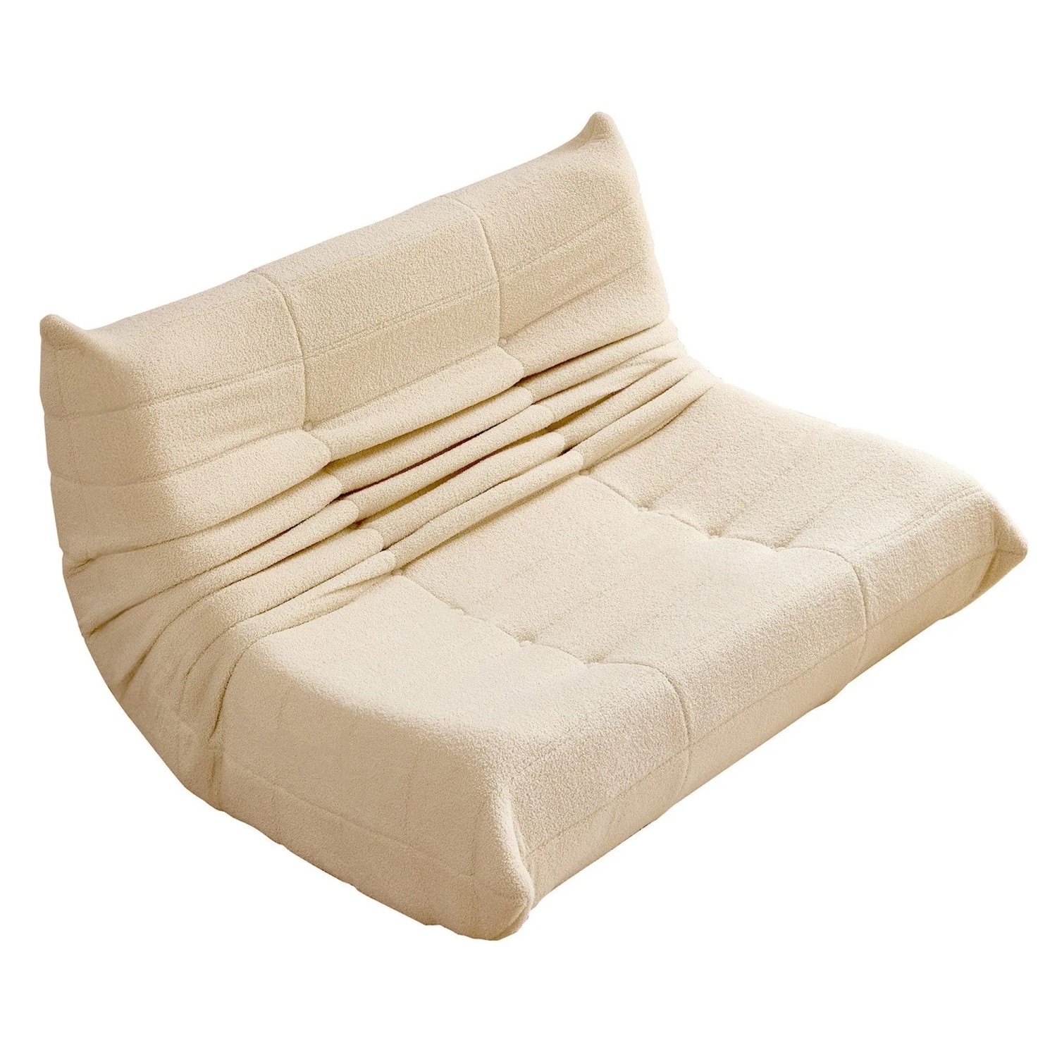 okwish Relaxsessel mit Rückenlehne Lazy Sofa Wohnzimmer 149x82x33cm Beige