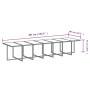 vidaXL Garten-Essgruppe, braunes Poly Rattan, Maße des Tisches: 387x107x74 cm.