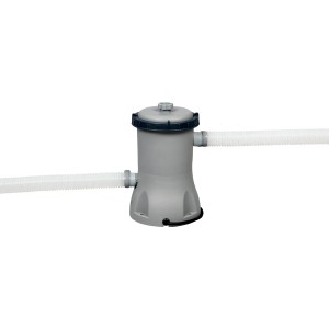 Bestway Filterpumpe für Quick-Up Pool, grau, mit Schläuchen.