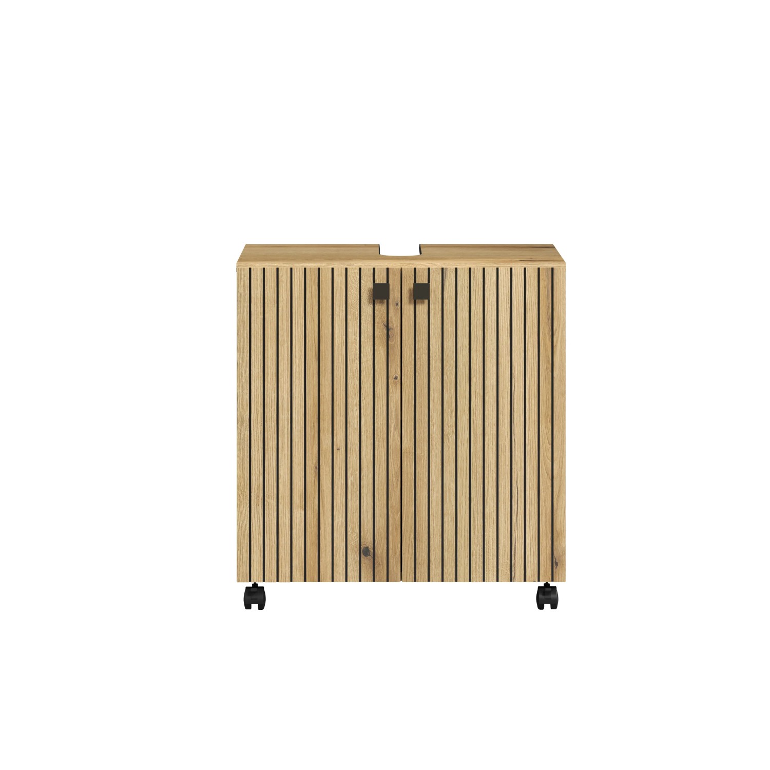 Trendteam Waschbeckenunterschrank Pure Bliss, Artisan Eiche, 60 cm mit Rollen.
