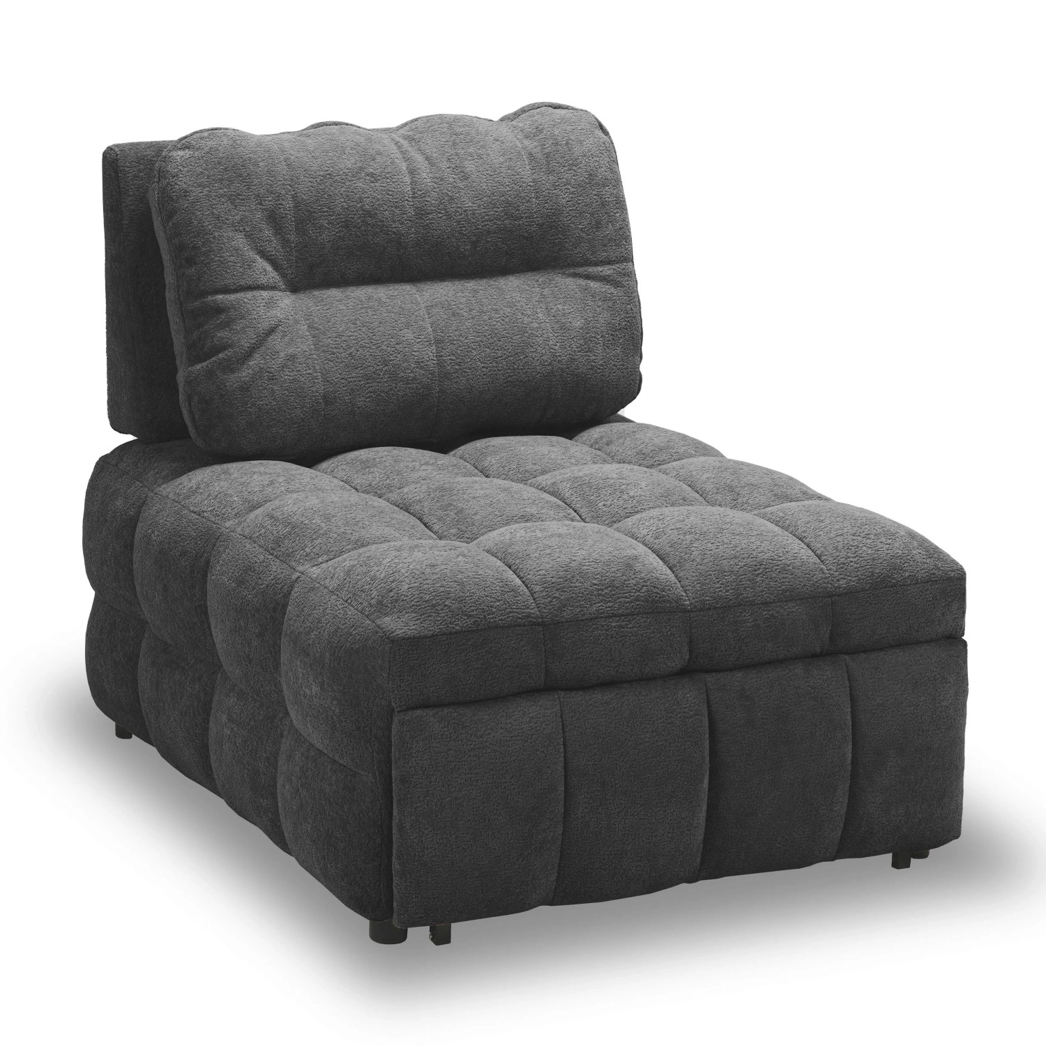 Bessagi Home Schlafsessel Liara Webstoff Dunkelgrau