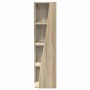 Schmaler vidaXL Eckschrank Sonoma-Eiche aus Holzwerkstoff mit 4 offenen Regalböden. Modernes Wohnzimmerregal.