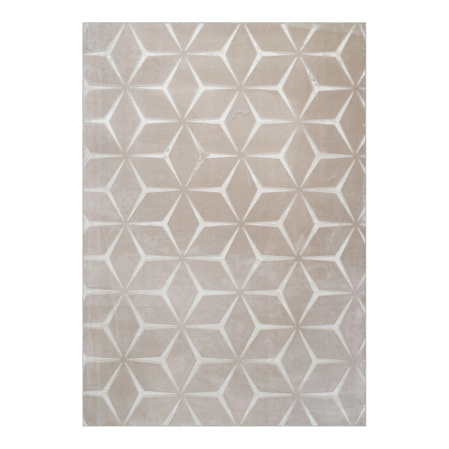 MeGusta Teppich Calma 225 Beige 80x150 cm  Pflegeleicht  Modern