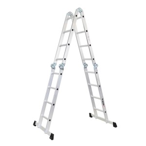 PROREGAL Mehrzweckleiter MULTISTEP, Aluminium, als Stehleiter aufgebaut.