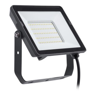 Schwarzer Philips Projectline LED Außenstrahler, 20W, 3000K, IP65, für Garten, Hof und Einfahrt.