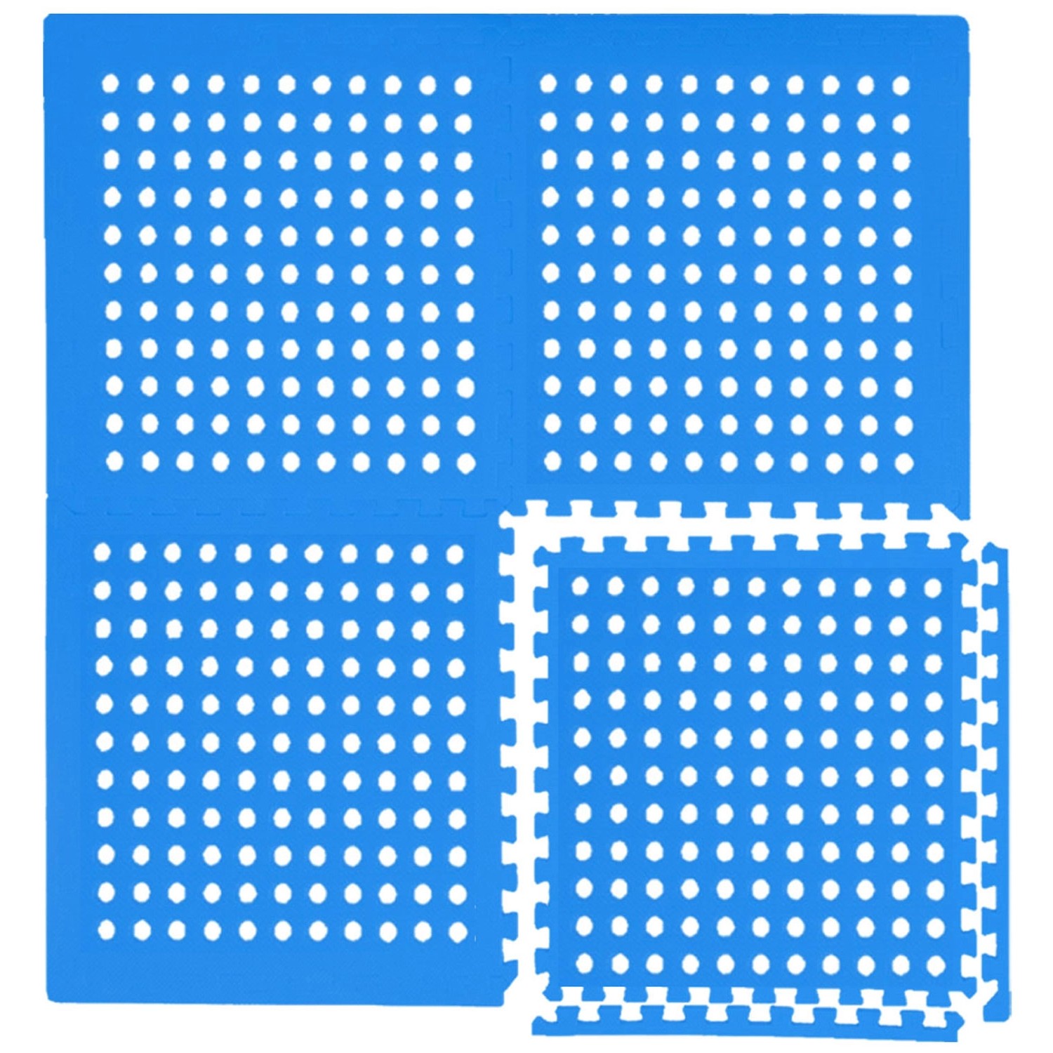 eyepower Poolunterlage 50 x 50 cm 28er Set Blau