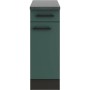 OPTIFIT Verona405 Unterschrank, 30 cm, Steingrün, mit Schublade, Tür und Arbeitsplatte.