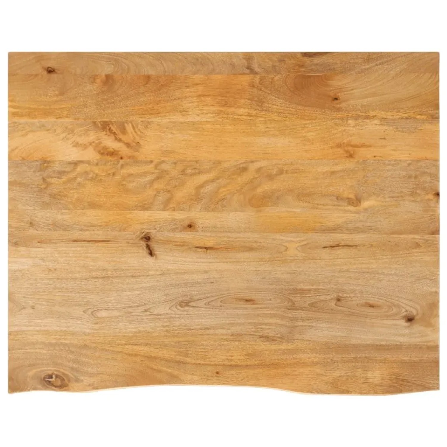vidaXL Tischplatte mit Baumkante 100x80x3,8 cm Massivholz Mango 370508