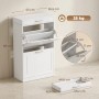 Weißer HOMCOM Schuhschrank aus MDF mit 2 Klappfächern und Schublade, 53x26,5x89 cm, für Flur.