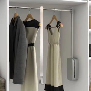 Emuca Satz Set mit Seiteneinsätzen für Sling Kleiderbügel Kunststoff Weiß