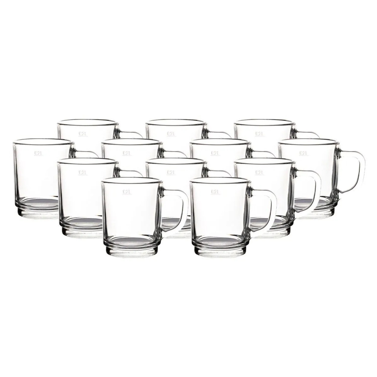 Pasabahce Glühweinbecher Glasbecher 0,2l Geeicht 12er Set