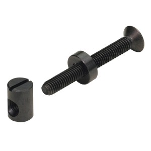 Hettich Verbindungsbeschlag mit Kloben, M6 x 50 mm, Stahl geschwärzt, 8 Stück