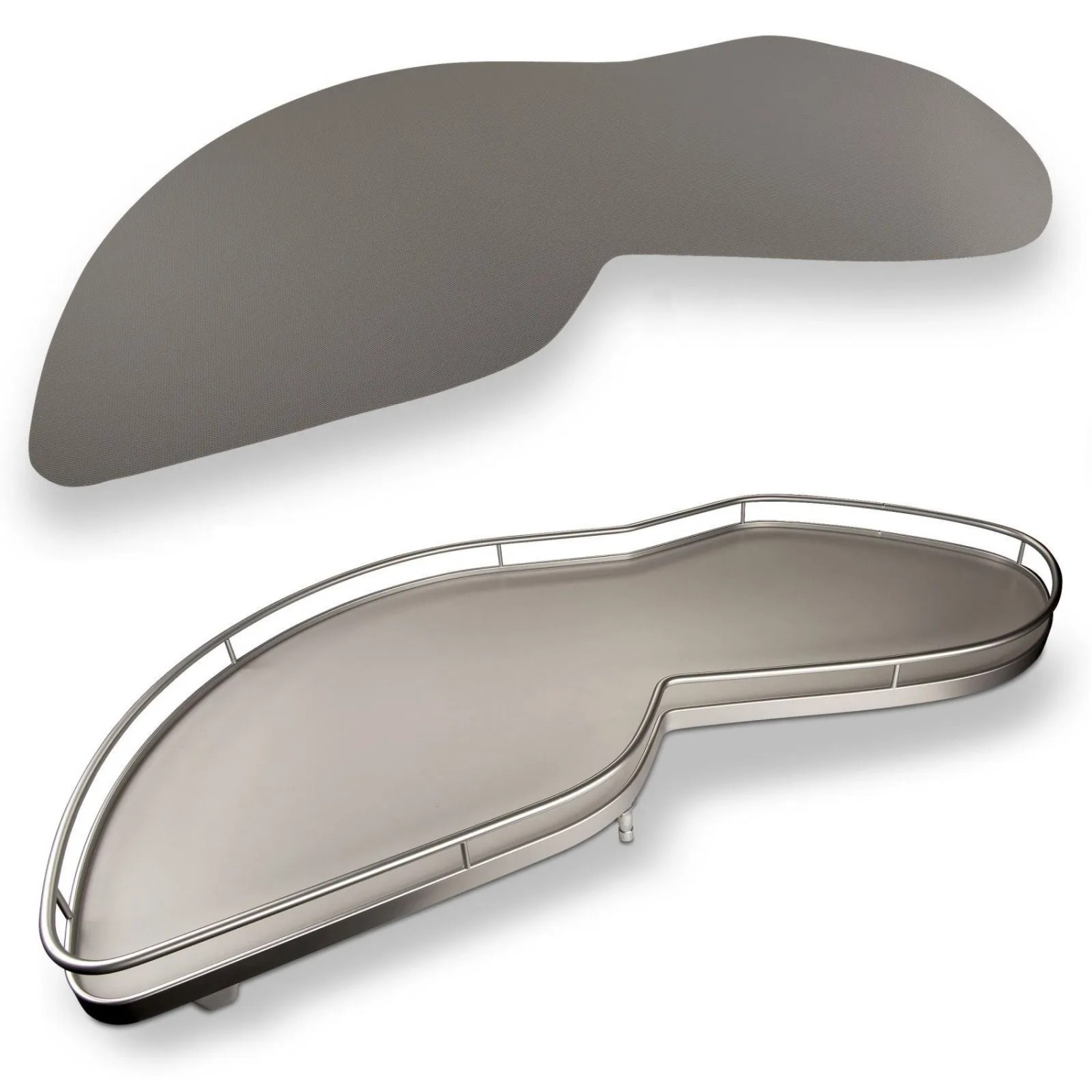 Thumbnail - Kesseböhmer Antirutschmatte Orga Grip Silbergrau für LeMans 500 mm Links Ausschwenkbar