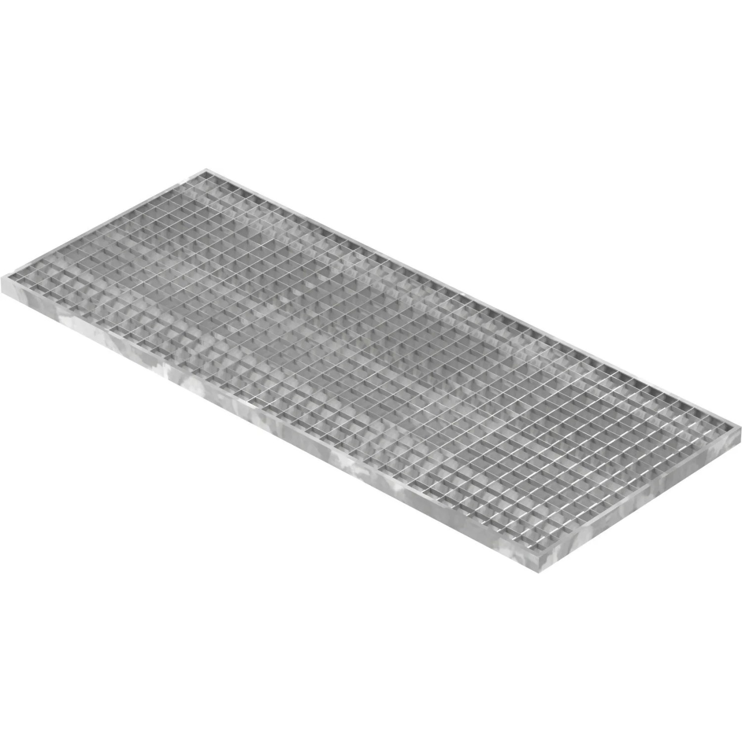 FeNau Lichtschachtrost Baunormrost Maße 490x1190x30 mm 30/30 mm Aus S235JR St37-2 Im Vollbad Feuerverzinkt
