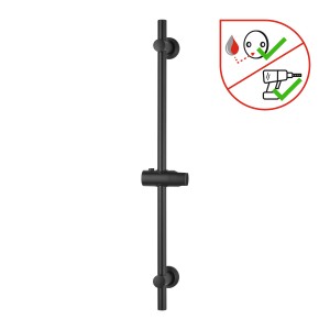 Mattschwarze baliv Brausestange DST-70.21, 70,5 cm, zur Wandmontage der Handbrause.