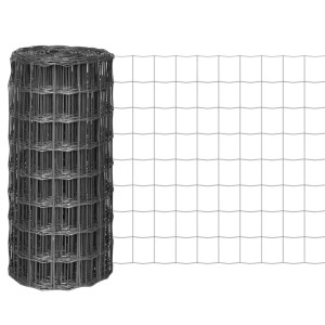 vidaXL Eurozaun Stahl 10 x 0,8 m Grau 142508