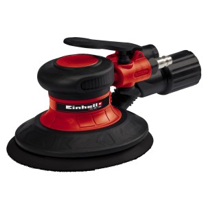 Einhell TC-PE 150 Druckluft-Exzenterschleifer für Kompressoren, rot und schwarz.