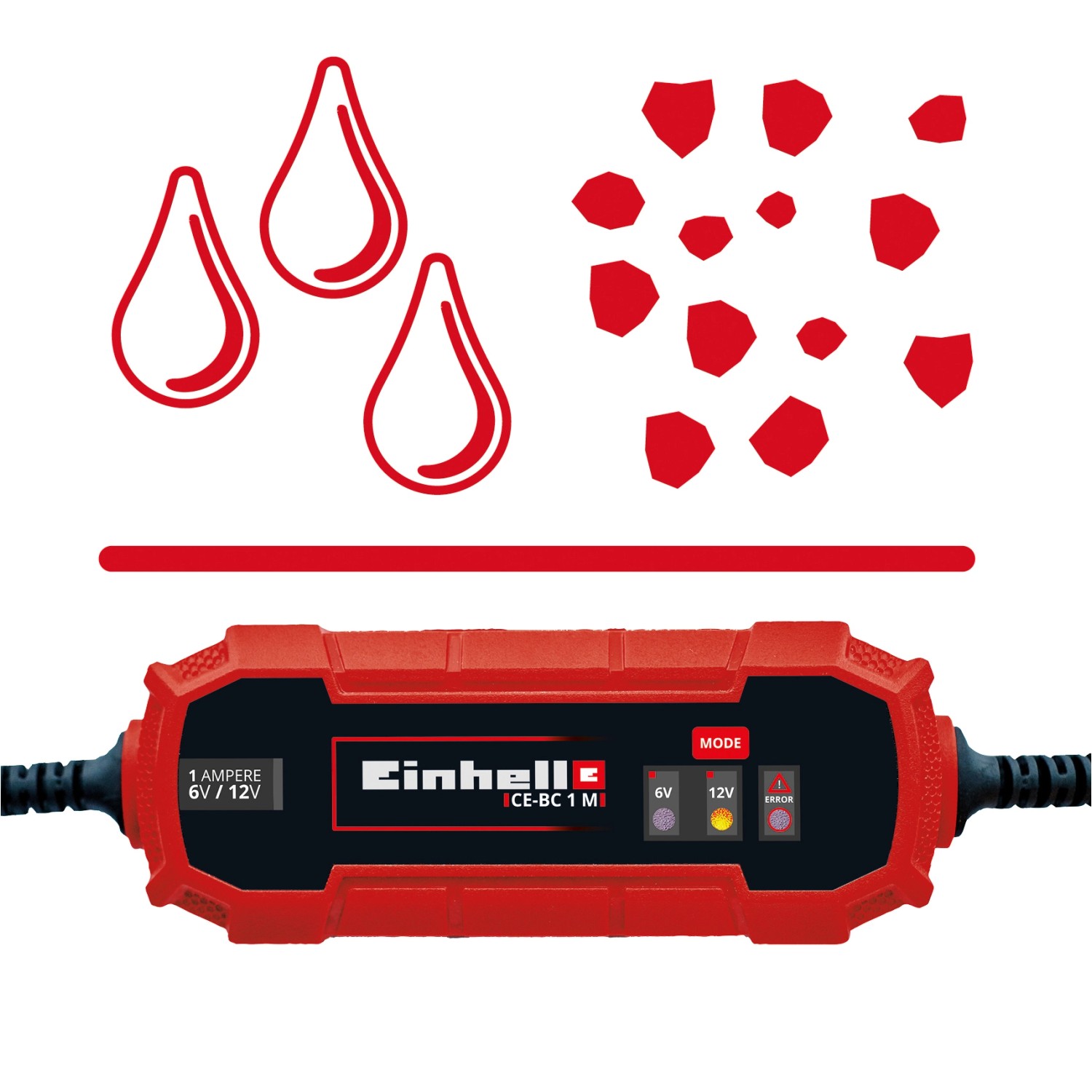 Einhell CE-BC 1 M Batterieladegerät für 6V/12V Batterien, Autoelektrik Zubehör.