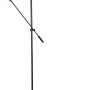 Schwarze LED-Stehleuchte Haora mit Touch-Dimmer und schwenkbarem Lesearm.
