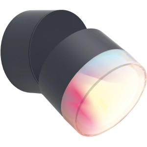 Lutec LED-Außenwandleuchte Dropsi, anthrazit, 9,5 W, dimmbar & schwenkbar.
