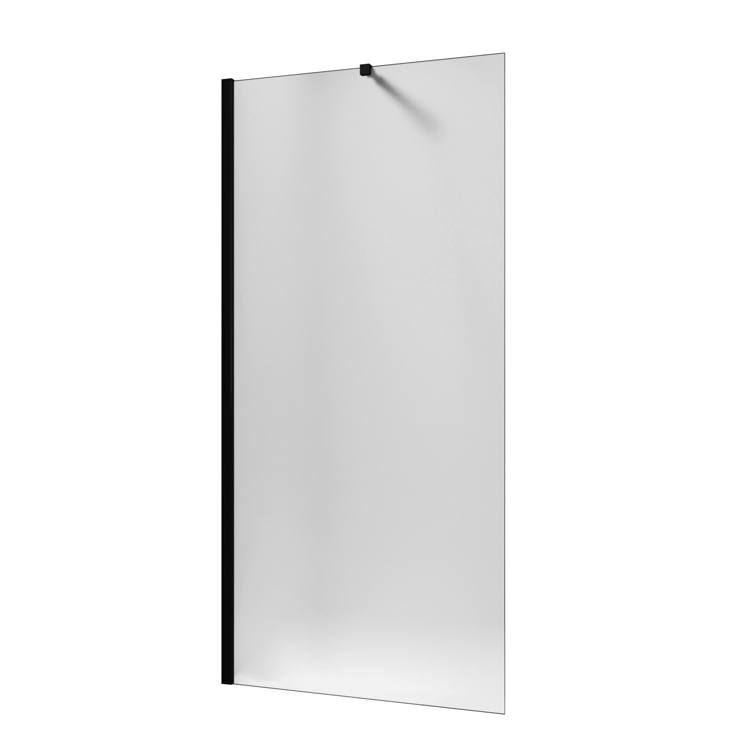 AICA 110x200cm Walk In Schwarzrahmen Duschkabine 10mm NANO Milchglas Duscha günstig online kaufen