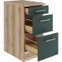 OPTIFIT Savona405 Unterschrank, 40 cm, Steingrün mit Auszügen und Schublade.