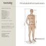 Tectake Schaufensterpuppe  Aus Kunststoff Beweglich und Standfest  42 x 30 x 185 cm Beige_6